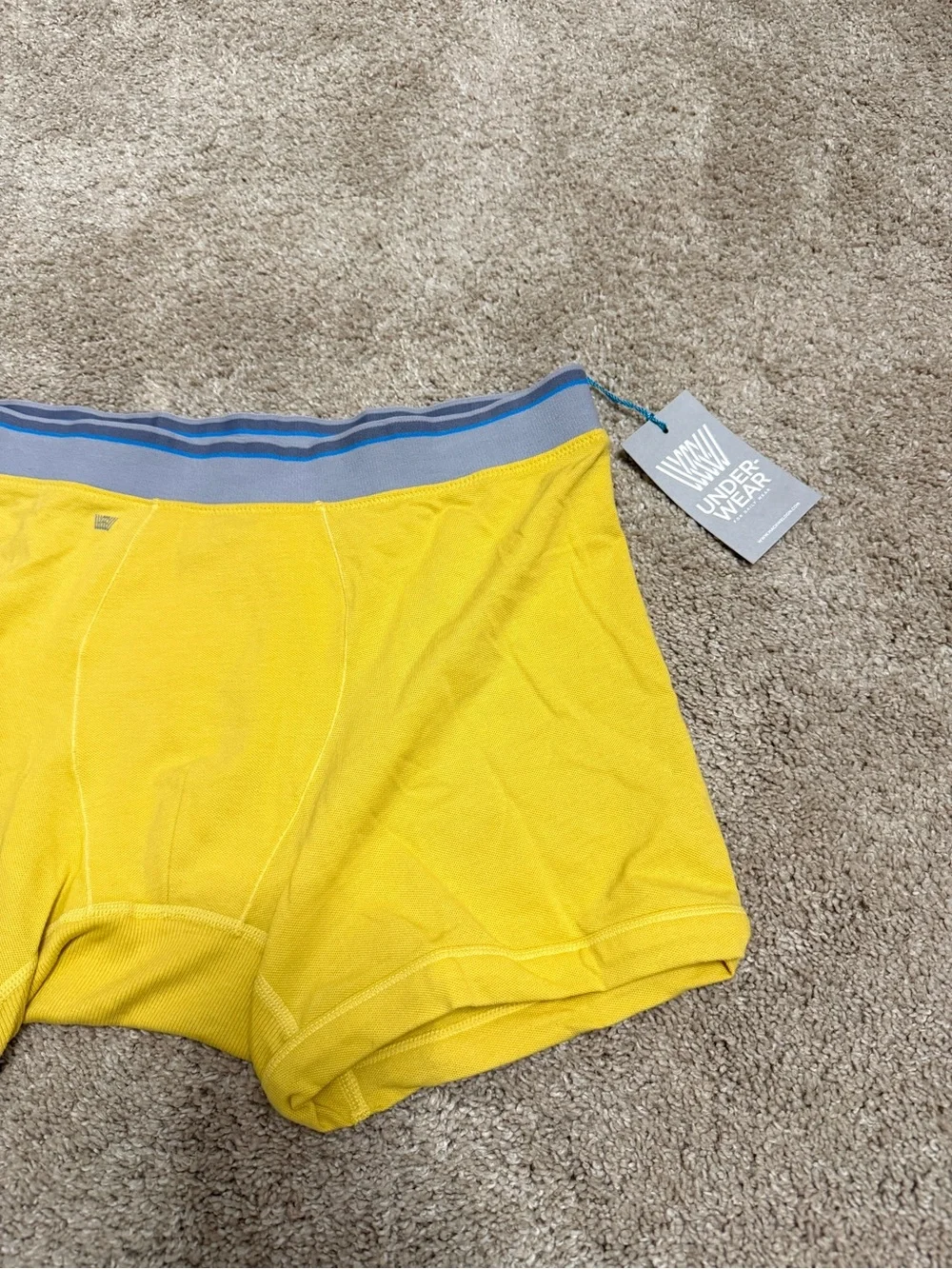Mack Weldon Air Knit Boxer Brief Misted Yellow - Large NWT